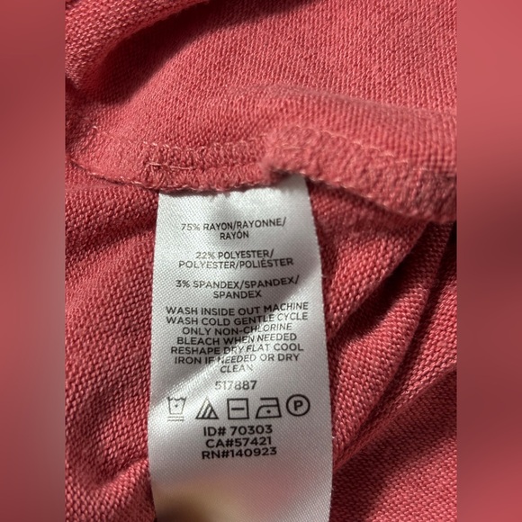 Ann Taylor Loft Orange/ Red Scoop Neck Pullover Top Blouse Shirt Sweater SP - Picture 5 of 5